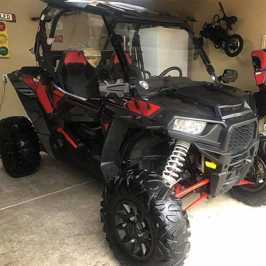 Upgraded XXL Wide Mud  Flares For Polaris 2014+ RZR S/XP 1000 4 900 TURBO - Default - View 1