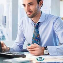 1个（颜色随机）六面减压玩具，金属钥匙扣，便携式减压玩具 - 彩色 - 查看 6