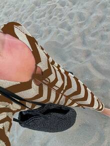 女士时尚优雅简约成熟度假针织罩衫连衣裙，沙滩度假装，夏季连衣裙 - 彩色 - 查看 6