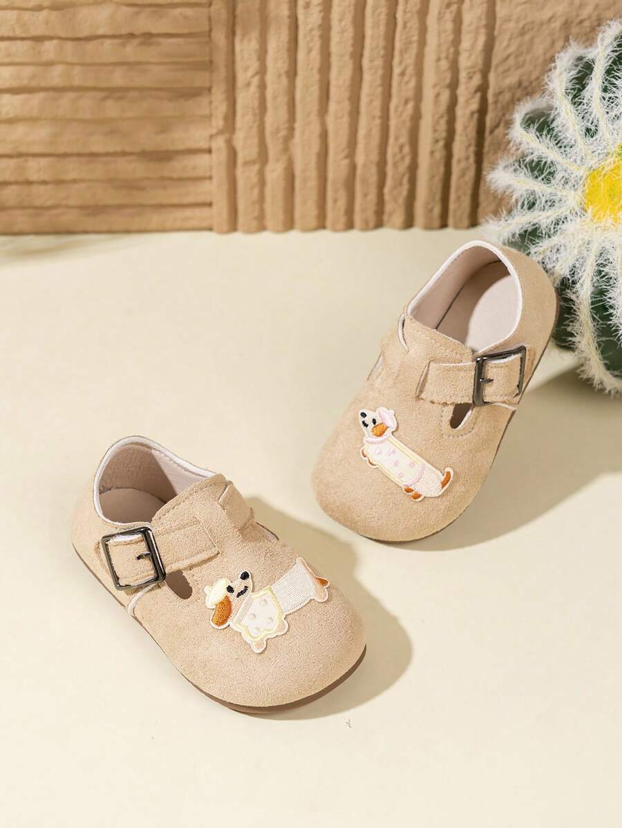1 par de zapatos planos de moda para niños, zapatillas casuales para interior/exterior para niñas, zapatos versátiles para vestir, zapatos de princesa, adecuados para todas las estaciones - Albaricoque - Ver 1