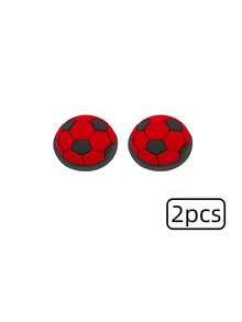 Football Themed Joystick Cap, Silicone Cap, ONE 360 Mushroom Head Button Soft Rubber Cap, Suitable For Joystick Cap, Switch Pro Joystick Cover, XBOXONE Football Joystick Protective Cap - Black and White - View 9