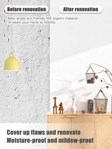 1卷白色纹理自粘厚壁纸，防水可移除，适用于客厅和卧室墙面装饰，装修贴纸，可剥离墙板，壁纸，春季装饰，焕新家居，Rama装饰贴纸 - 白色 - 查看 10