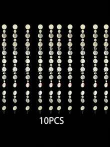 20 chiếc rèm trang trí đính kim sa màu bạc - Dây kim sa treo, thích hợp cho đám cưới, lễ đính hôn, tiệc sinh nhật, ngày Valentine, lễ tốt nghiệp - Không cần điện. - Nhiều màu - Xem 11