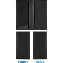 Premium Leather Checkbook Cover For Men And Women Checkbook Holder Wallet RFID Blocking - 黑色 - 查看 5