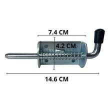 TendenciaCerradura De Metal Cerrojo De Resorte Con Empuñadura 3 PlateadoCalidad premium - Plateado - Ver 9