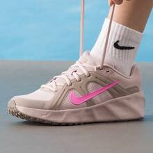 Nike 大童款 METRO TEK 缓震运动休闲鞋 - 米褐色/粉紅色 - 查看 2