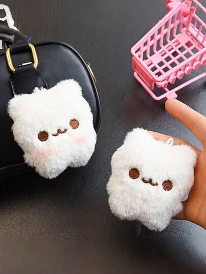 1pc Cute Squeaky Laughing Bear Keychain, Plush Sound Pendant Decoration, Adorable Cartoon Bag Charm, Small Accessory, Gift For Women, Car Key Chain, Key Lanyard, Key Ring, Couple Keychain, Birthday Gift, Friend Gift, Holiday Gift, Event Souvenir, Party Favor (Keychain Sold Separately)