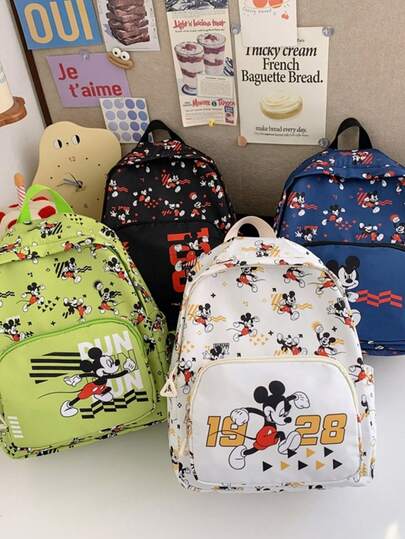  Mochila infantil de Disney, mochila de dibujos animados, mochila linda, bolsa de estudiante para niños/niñas, bolsa de almacenamiento para exteriores, bolsa de hombro para la calle, bolsa de viaje, bolsa de almacenamiento de juguetes, monedero para niñas