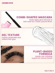 1/3/5pcs Eyelash Remover Liquid (For Cluster False Eyelashes) - Gentle Adhesive Solvent, DIY Eyelash Extension Glue Remover, Soothing Eye Cleansing Liquid (For False Lashes), Easy-To-Use Eyelash Glue Remover For Home - Multicolor - View 4
