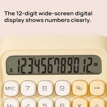 DELI The TE36 Calculator Features A High-Profile Key Design For Smooth Input, A Wide LCD Screen For Clear And Sharp Display, And A Stable, Non-Slip Base, Making It Suitable For Daily Office And Study Use. (Sky Blue) - Sky Blue - View 4