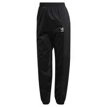 Adidas 女士休闲运动裤，裤脚带抽绳，春秋季 - 黑色 - 查看 1