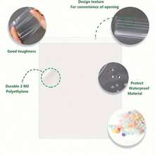 100/500pcs Clear Resealable Zip Plastic Bags, 2 Mil Thick Transparent Poly Bags With Seal Zipper, Storage Containers,Self Locking Plastic Bags For Coins, Screws, Small Items, Jewelry Supplies, Snacks, Wedding, Birthday Gift Bag Party Bridesmaid Gifts Bag - 無色 - 查看 3