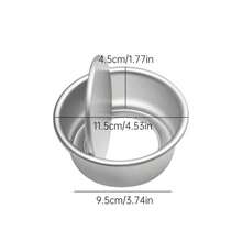 1pc/4PCS/6PCS, Mini Aluminum 4-Inch Round Cake Mold, Removable Bottom, Easy Release And Scratch-Resistant Surface – Ideal For Weddings, Holidays, And Home Baking Tools, Christmas And Valentine's Day Baking Molds. - Multicolor - View 12