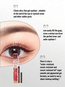 Canmake 柔滑眼线笔 07 红豆棕色 1.5mm 0.09g/0.003oz | 超细柔滑笔尖，精准勾勒眼线 | 持久防水配方 | 色彩饱满，质地柔软顺滑 | 轻松打造精致眼线或柔和烟熏妆 | 适合敏感眼部及隐形眼镜佩戴者 - No.07 Azuki Brown Color - 查看 3