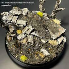 10pcs Diameter 5/6/7cm Round Plastic Base For Figurine Model Base - Black - View 7