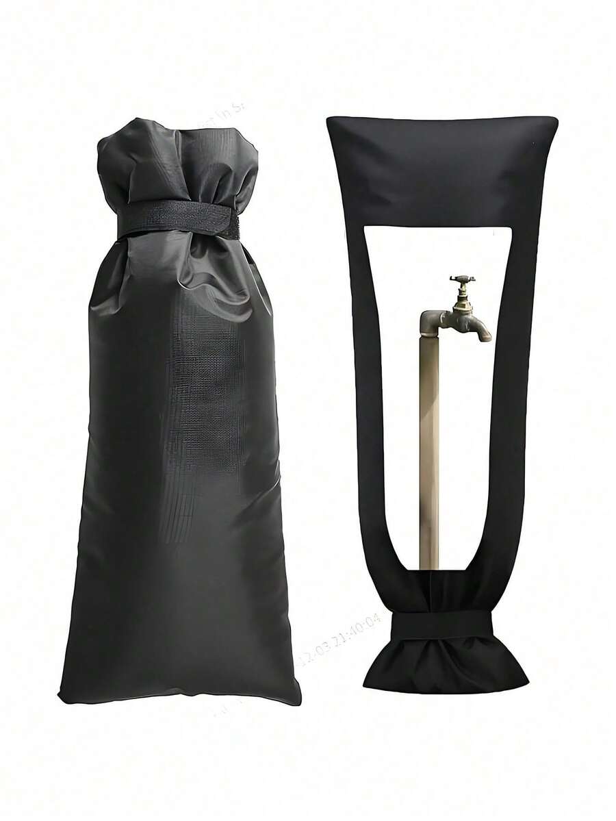 1pc Outdoor Faucet Cover - Garden Freeze Protector Insulation Bag, Stainless Steel Frost-Proof Hot Water Faucet Protector, Faucet Freeze Protection Cover For Winter, Suitable For Outdoor Wall Faucet, Easy To Use Multifunctional Design - Multicolor - View 1