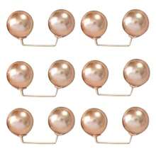 3/4/6 قطع أزرار مزيفة أنيقة من اللؤلؤ، مناسبة للفساتين وتعديل الياقة وتثبيت الأوشحة، مثالية للارتداء اليومي والهدايا، اكسسوارات فستان الحفلات | أسلوب بوهيمي | أزرار بلاستيكية متينة