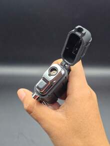 Encendedor recargable de gas butano ideal para camping, fogatas o actividades al aire libre - Negro - Ver 3