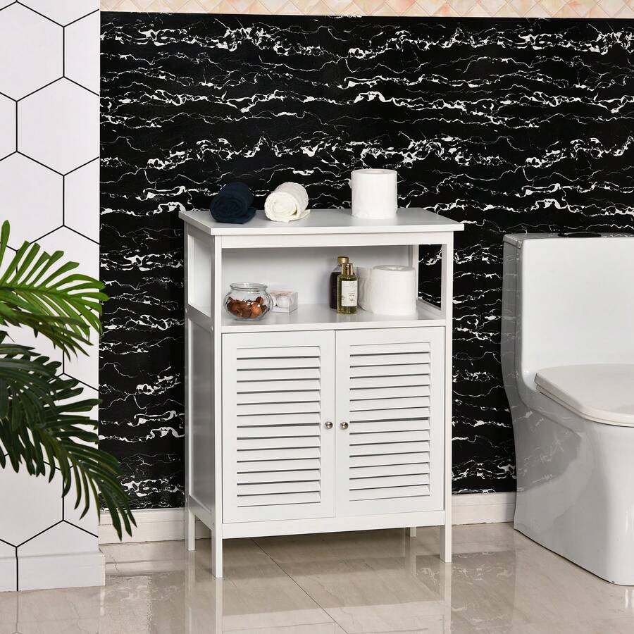 Kleankin Bathroom Shelves & Corner Shelves - White - View 1