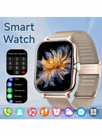 SIMSONLAB 2025 Unisex Smart Watch, Women's High-Definition Screen Smart Watch, 1.83-Inch High-Definition Color Curved Screen, Full-Fit Touch Control, Sports Smart Watch, Supports Multiple Languages, Wireless Charging, Music Player, Calling Function, Message Notification, Suitable For Sports, Gatherings And Other Occasions