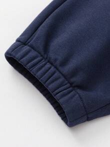 Balabala 男女通用针织裤，腰部可调节，面料柔软舒适，日常休闲下装 - 深藍 - 查看 6