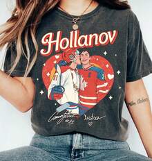 Heated Rivalry  Shirt, Hudson Williams Connor Storrie Shirt, Hockey Romance Novel Inspired Tee, Hollanov Couple Tshirt - Black - View 6