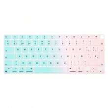 1pc Ultra-Thin Multi-Language Silicone Keyboard Cover, EU Layout, Fit For MacBook Air 13.3 Inch (2020, M1 Chip, Model A2337) With Touch ID, Berry Blue, Spanish/English/Ukrainian - Spanish - View 9