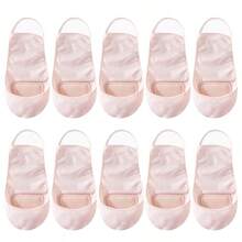 5 Pairs Of Summer Women's Ultra-Thin Fashionable Cool Slim Strap Non Strangling Dry Breathable Invisible Boat Socks