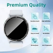 3 piezas de protector de pantalla de borde curvo de material PMMA para Garmin Venu 3/Venu 3S, transparente de alta definición, resistente a arañazos, a prueba de golpes, sensible al tacto, superficie lisa, ajuste perfecto, adecuado para Halloween y Navidad - 3 piezas, transparente - Ver 7