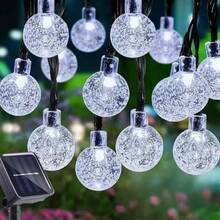 Magic Su Solar Powered LED String Lights, 20/30/100 LED Bulbs Options, 8 Lighting Modes - Suitable For Cafe, Porch, Stairs, Outdoor Events, Thanksgiving, Graduation, Earth Day, Indoor Lighting. Solar Rechargeable LED String Lights, Durable And Suitable For Outdoor Use. - Multicolor - View 20