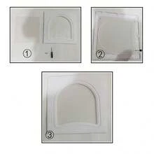 易于安装的猫笼，带猫砂盆和储物格，猫柜，适合幼猫室内家庭使用 - 彩色 - 查看 8