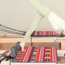 1 pieza Esterilla de yoga de 39*22 pulgadas, diseño de patrón de rombos, antideslizante y duradera, esterilla de fitness ensanchada y engrosada, adecuada para yoga y pilates principiante en casa/profesional - Multicolor - Ver 6
