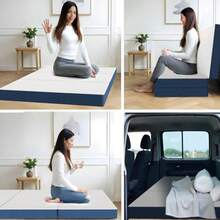 DR JOOHN Colchon Plegable Matrimonial 190x135x10 cm Diseño Portatil Confortable y practico Ideal para Cualquier Espacio Funda de Algodon-Poliester con Cierre extraible - Matrimonial135CM - Ver 6