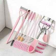 2-In-1 Eyelash Curler Set: Eyelash Comb, Eyeshadow Brush, Eyelash Wand, Lash Guide & Separator, All-In-One Functionality, Long-Lasting Curl, Clump-Free Lashes, Beginner-Friendly For Daily Salon Beauty Use - Multicolor - View 14