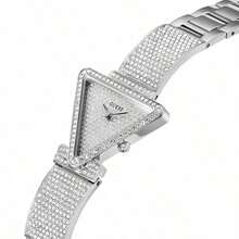 Guess 女士三角表盘腕表。亮面表壳，尽显女士奢华风范。适合日常佩戴。GW0644L1/GW0644L2 - 銀色 - 查看 6