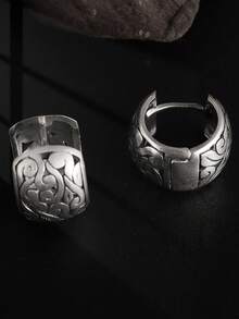 Đôi bông tai khoét rỗng kiểu cổ điển, thiết kế thời trang và đơn giản, không gây dị ứng, phụ kiện trang sức thanh lịch cho buổi tối, món quà lý tưởng cho phụ nữ. - Thời trang - Xem 9