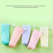 1pc Thickened Bubble Net, Handmade Soap Net Bag, Soap Net Bag For Facial Cleanser, Soap Net, Bubble Net, Cleansing Soap Foam Net - Multicolor - View 1