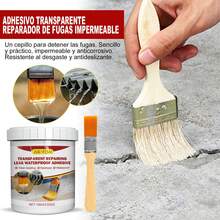 Pegamento Impermeabilizante Transparente para Sellar Fugas | Anticorrosivo y Resistente al Desgaste, Sin Demoler Azulejos, Ideal para Baño y Cocina, Fácil Aplicación, Esencial para Sellar Grietas - transparente - Ver 2