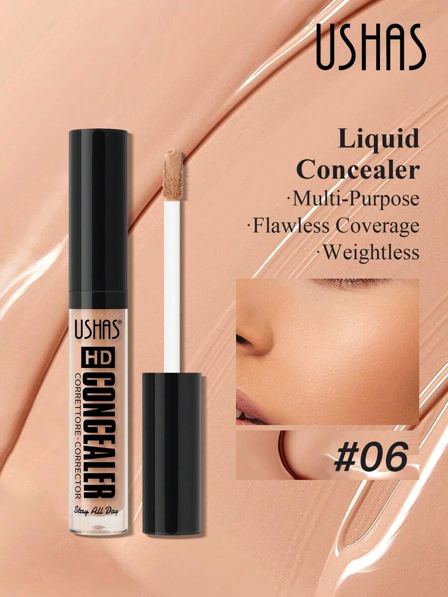 Kem che khuyết điểm USHAS, 12 màu, dưỡng ẩm, che phủ hoàn hảo các khuyết điểm trên da, dùng cho mặt và mắt, mịn màng và nhẹ nhàng, độ che phủ tự nhiên, phù hợp với mọi loại da. - Xem 1