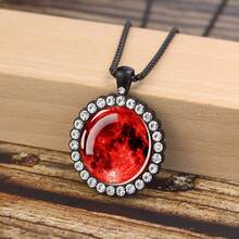 1 pieza Collar con colgante con diseño de luna, joyería de moda, collar de cadena como regalo para hombres para cumpleaños, Navidad u otras ocasiones - estilo - Ver 5
