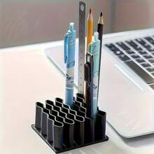 A Extra-Large Size Multi-Functional Storage Rack That Can Hold 32 Items/ Medicine Cream Storage Shelf/ Pen Holder/ Desk Storage/ Medicine Cream Storage/ Wave-Shaped Storage Rack/ Divided Vertical Storage Rack/ Home Necessities-Christmas Gift - Multicolor - View 5