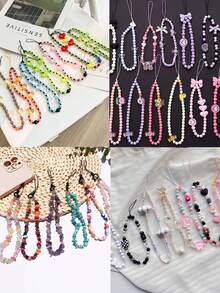 3pcs Random Assorted Multi-Color, Multi-Style DIY Phone Lanyard Blind Box, Blind Bag Bracelet Creative Design - Multicolor - View 2