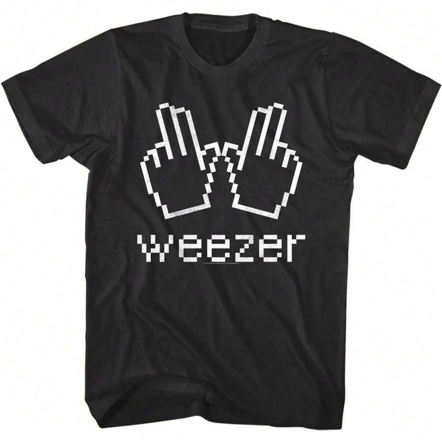 Weezer 8Bit W Cursor T Shirt - Black - View 1