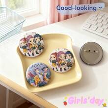 Kpop Witch Hunting Girl Group Stationery Set, Student Practical Learning Supplies, Classroom Prizes, Gifts, Notebook, Ballpoint Pen, Badge, Family Gathering Gifts, Carnival Supplies, Christmas Small Gifts, Suitable For Various Parties And Events Souvenirs - Multicolor - View 6