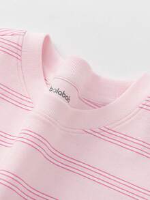 Balabala Unisex Long Sleeve T-Shirt, Crew Neck Basic, Fresh Spring Style, Cotton Blend Fabric, Easy Care - Red Hue - View 3