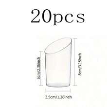 10 st/20 st/30 st/40 st/50 st/60 st runda, sneda dessertkoppar för fester (60 ml/3 oz), yoghurtgelé-/förrättskoppar - återanvändbara dessertkoppar, lämpliga för fester, minidesserter, puddingar, frukt och glass, festsammankomster - Genomskinlig - Visa 17