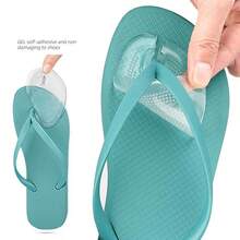 QKC 1 Pair Silicone Flip Flop Forefoot Pads, Half Size Insoles, Foot Pads, Massage Beads, Anti-Slip Cushion - Transparent - View 2