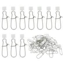 40 Pcs Fishing Line Sinker Slides Metal With Plastic Head Fishing Tackle Swivel Snap Kit For Saltwater Freshwater Catfishing Rigs White - White - View 2