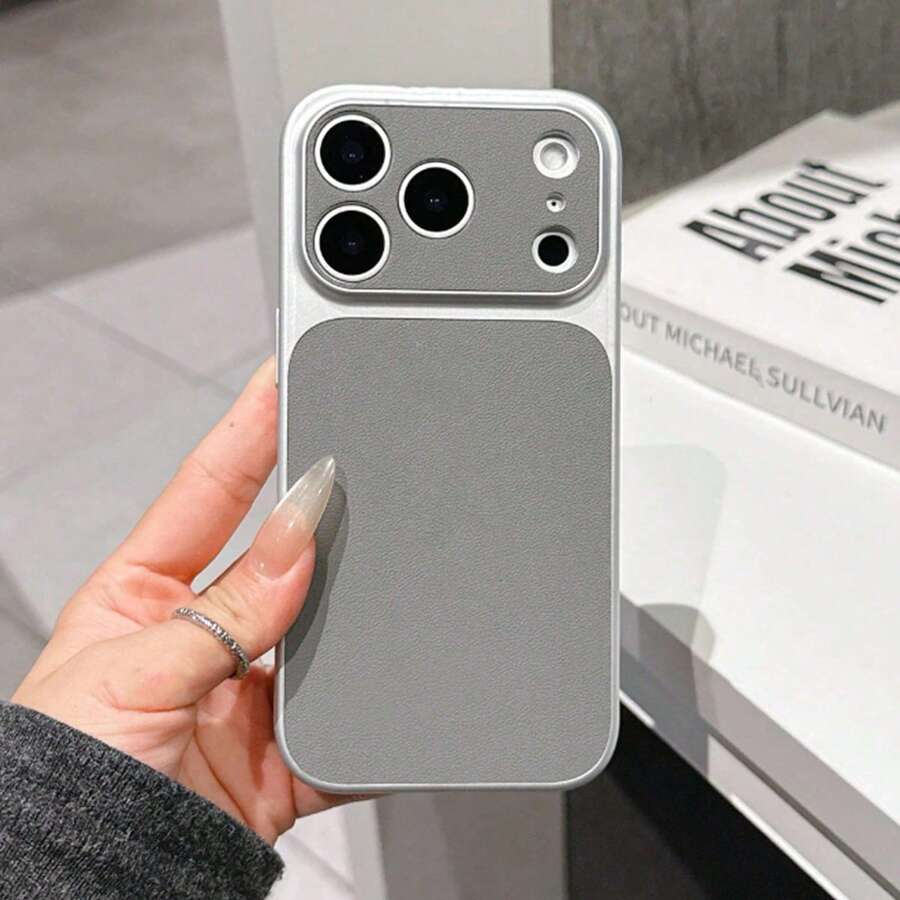 Mobilskal med stort fönsterdesign, kompatibelt med 17 Pro Max/16 Pro Max/15 Pro Max/14 Pro Max/13 Pro Max, minimalistisk stil, lämplig för daglig pendling, fallsäkert, exakta utskärningar för signalöverföring, fingeravtrycksskyddat - Grå - Visa 1