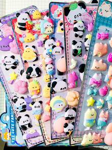 Hình dán hoạt hình dập nổi thú vị - Hình dán trang trí hình kim cương pha lê cho trẻ em - Hình dán 3D lập thể - Hình dán lập thể dễ thương. Trang trí hoàn hảo - Món quà hoàn hảo. - Nhiều màu - Xem 3